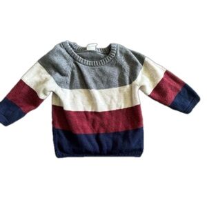 🚀🚀 H&M baby Boy Striped Sweater Top 6 months 100% cotton 6 months